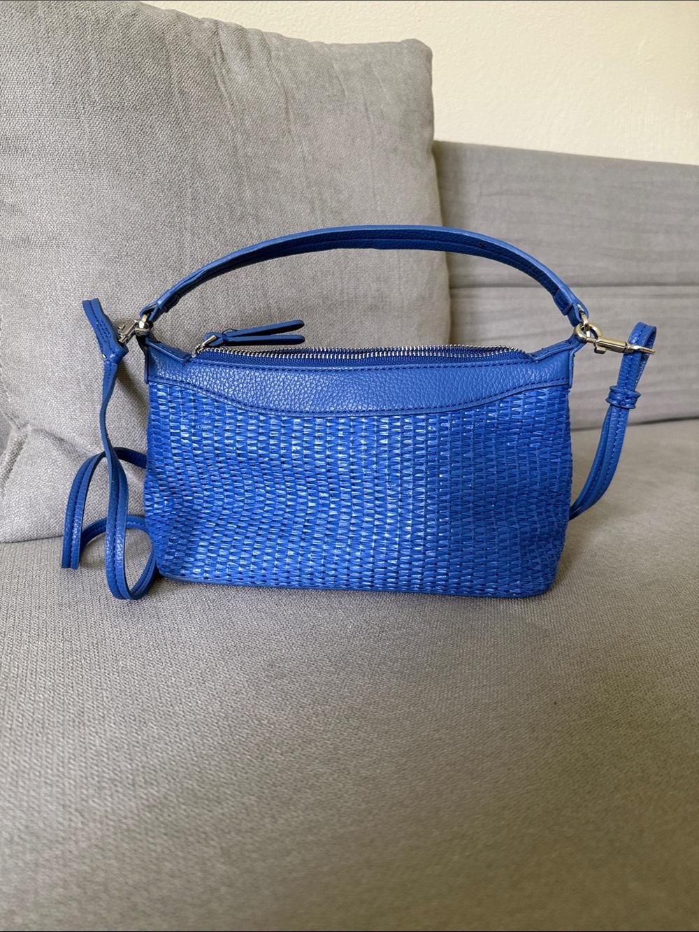 Vera Bradley Royal Blue Woven Mini Crossbody
